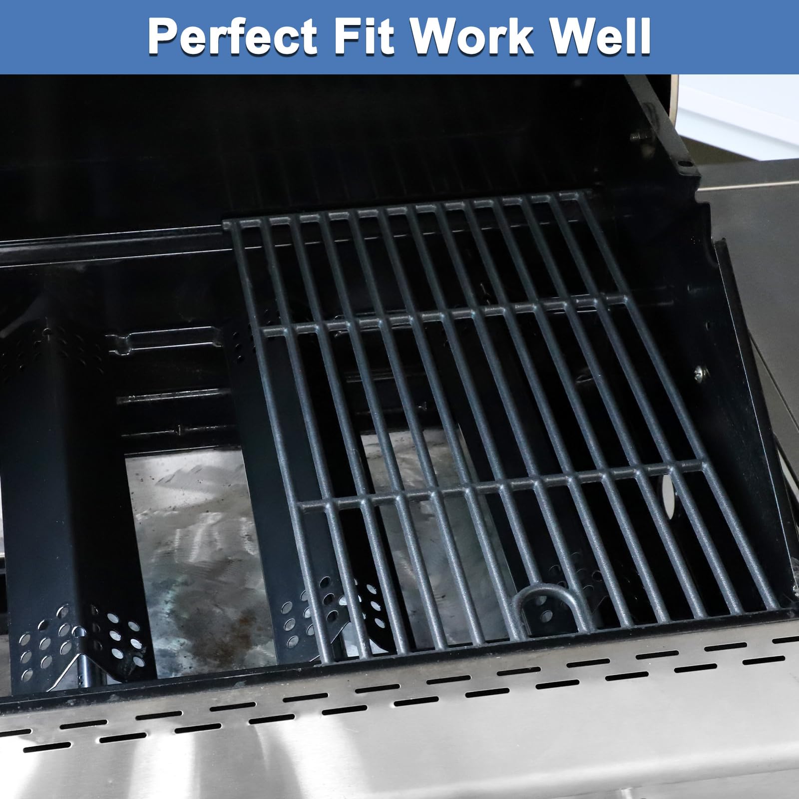 Adviace porcelain-steel flame tamer close-up, protects burners and reduces flare-ups
