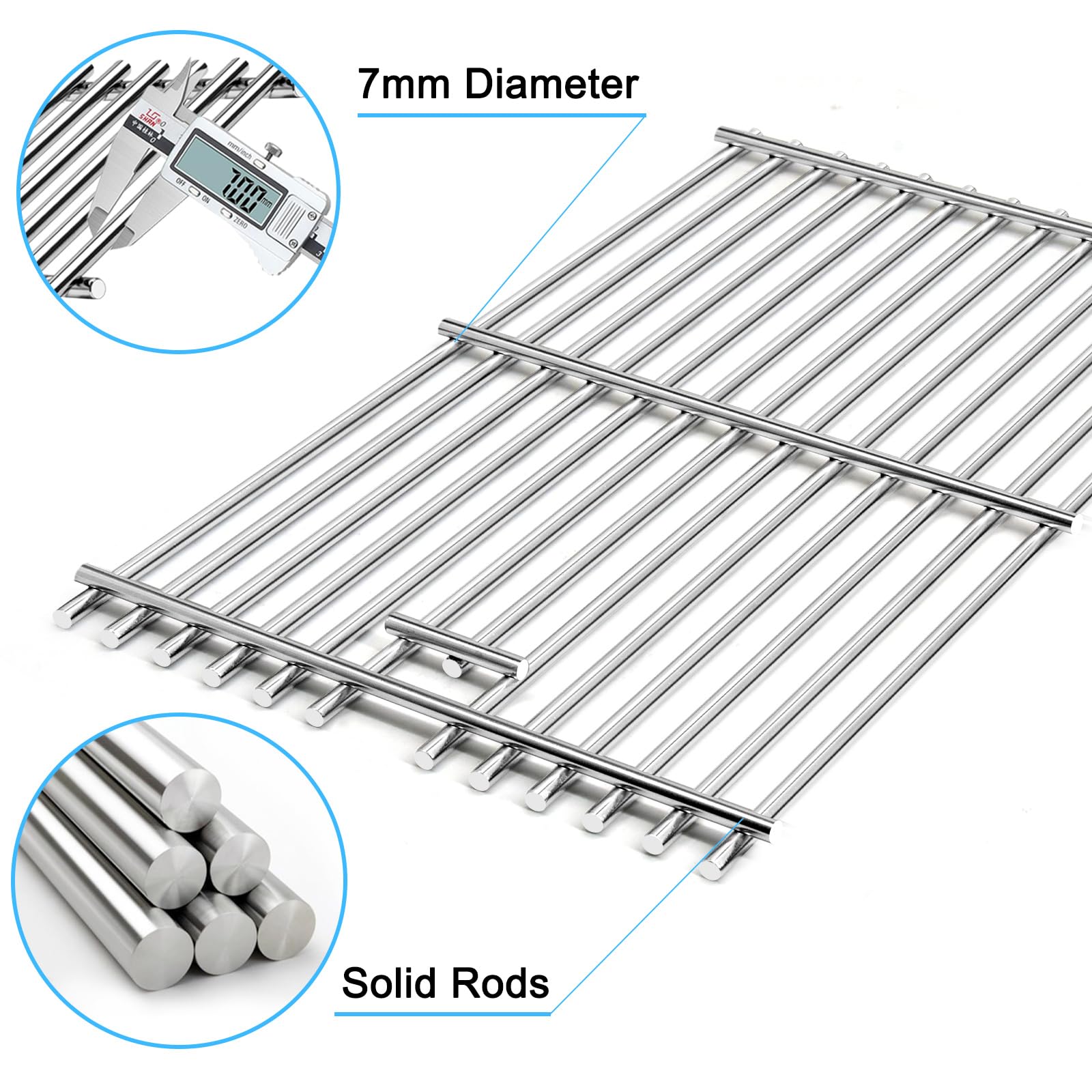 Adviace components laid out for scale comparison to help buyers confirm correct fit