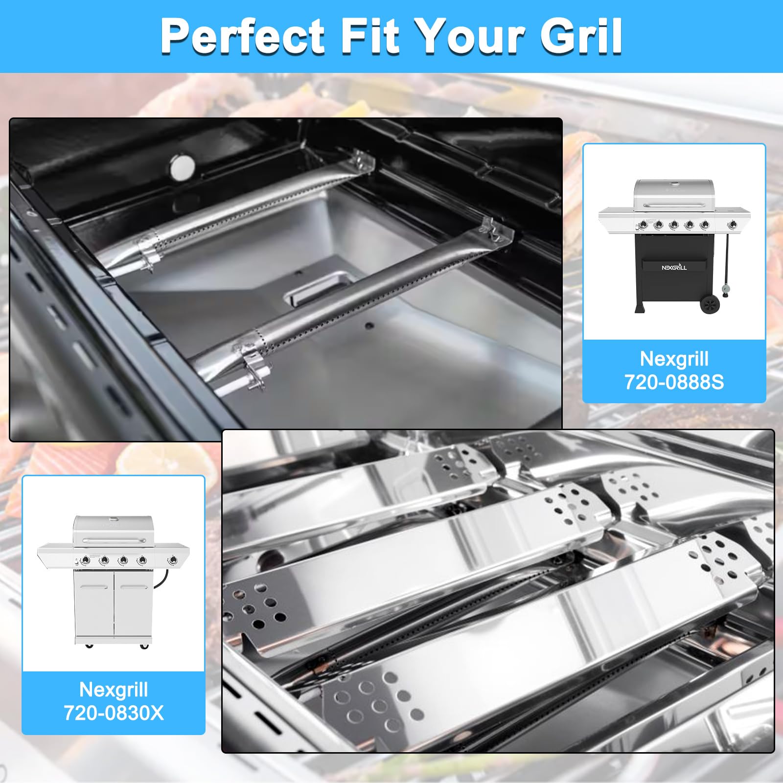 Adviace stainless-steel drip pan close-up demonstrating easier grease cleanup