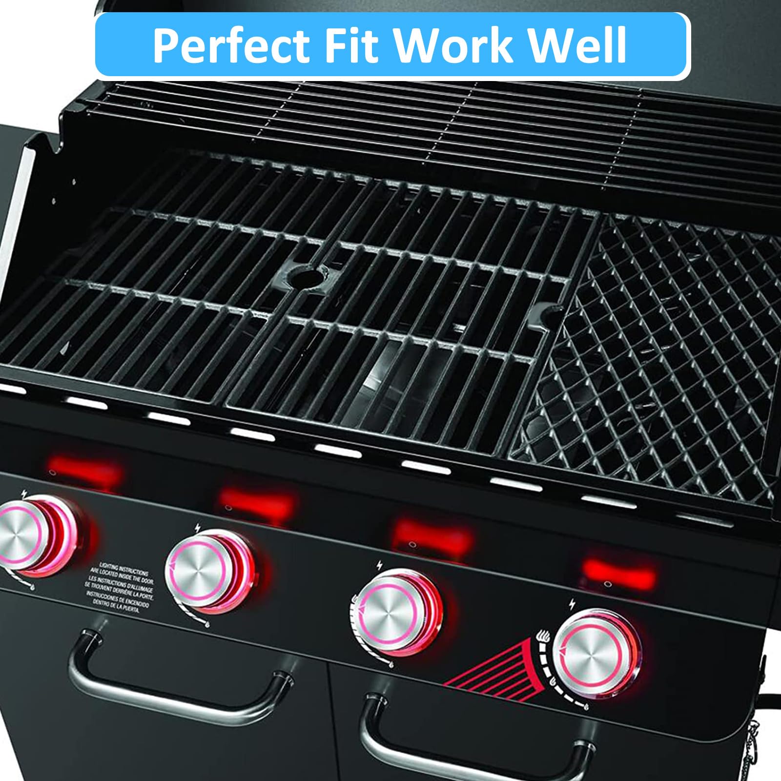 Adviace drip pan installed under burners improves grease management