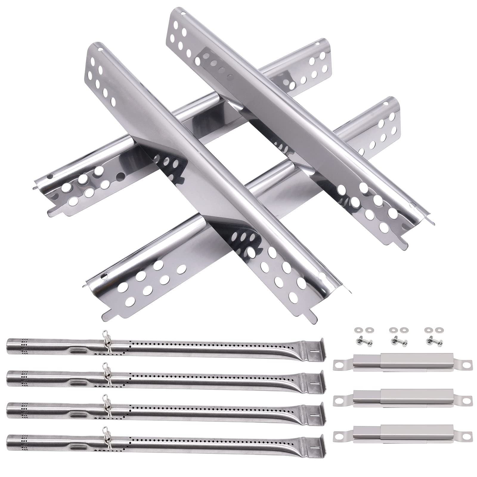 Adviace front assembled kit showing stainless burners and heat plates for easy replacement