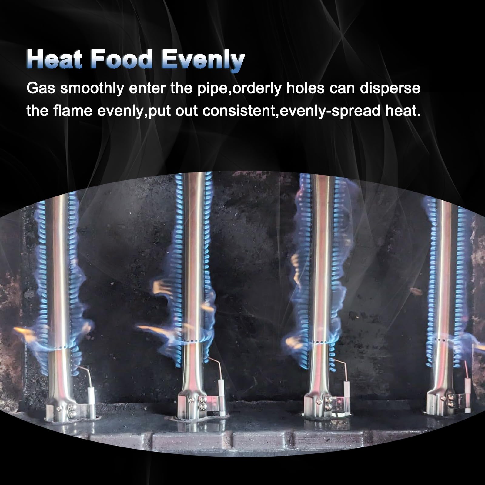 Adviace grates in use with sizzling steak illustrating consistent searing and cooking results