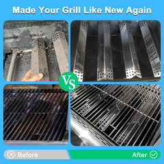 Adviace grill grate top view demonstrating even cooking surface and easy cleaning benefit