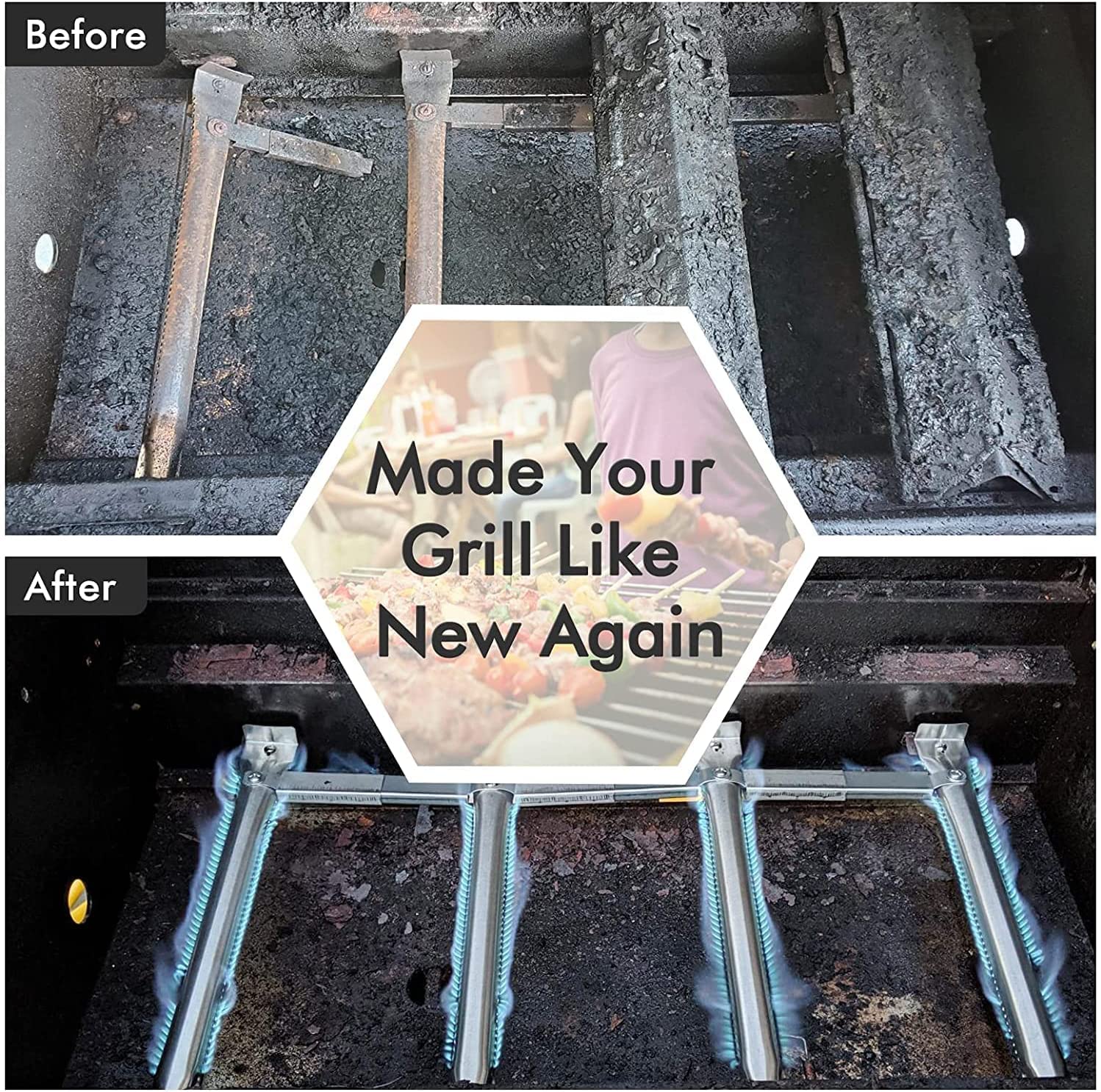 Adviace restored grill cooking setup illustrating improved performance and reliability