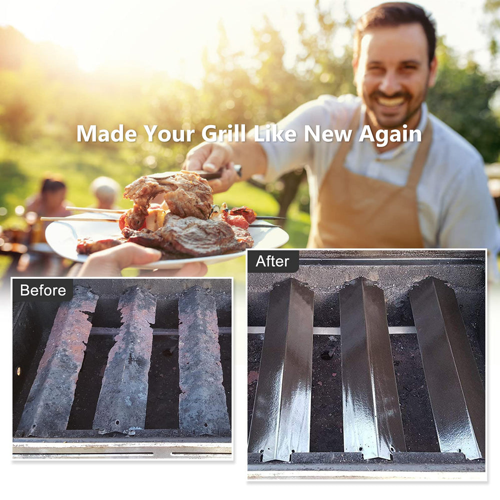 Adviace homeowner replacing grill parts in backyard for extended grill life