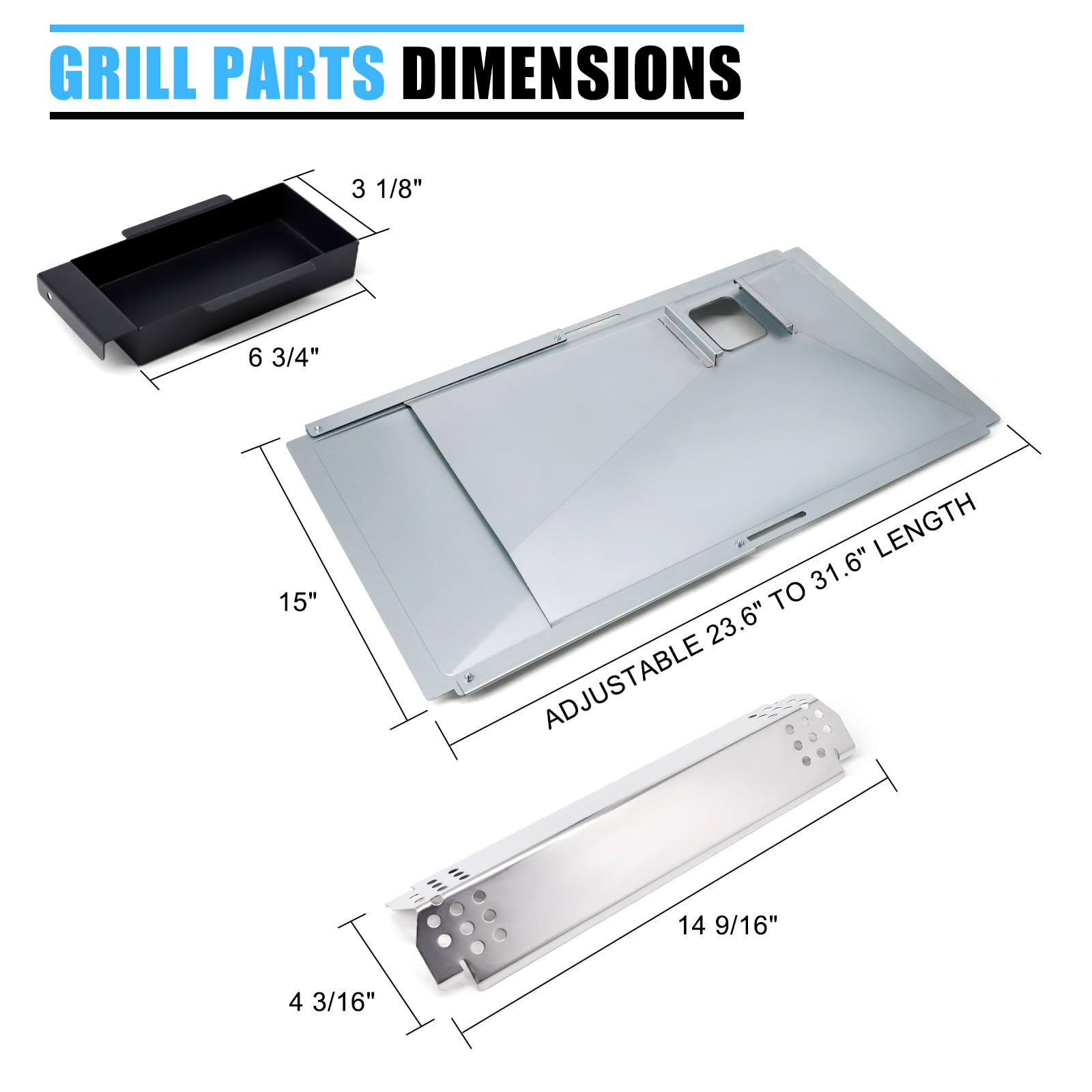 Adviace heat plate edge detail showing durable stainless protection