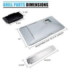 Adviace heat plate edge detail showing durable stainless protection