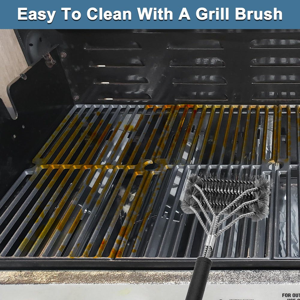 Adviace grates in a backyard grilling scene with food, boosts cooking quality and sear