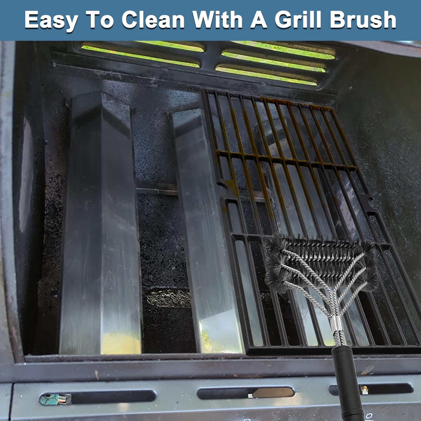 Adviace grates in backyard grill scene for improved cooking