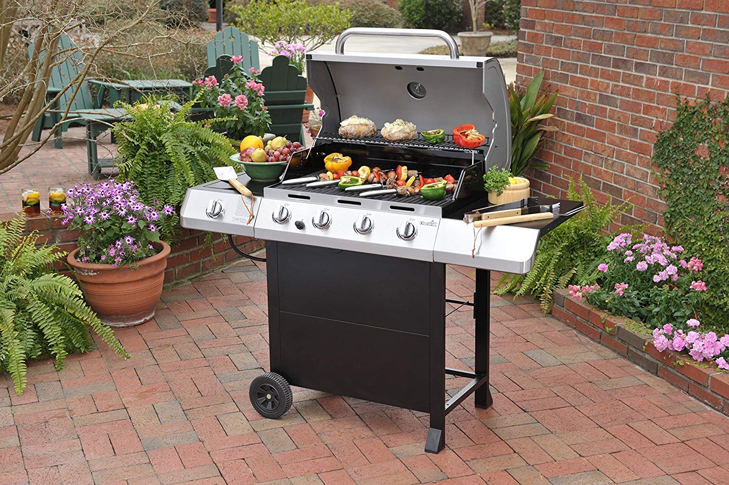 Adviace outdoor grill with kit installed showing refreshed grill appearance and cooking readiness