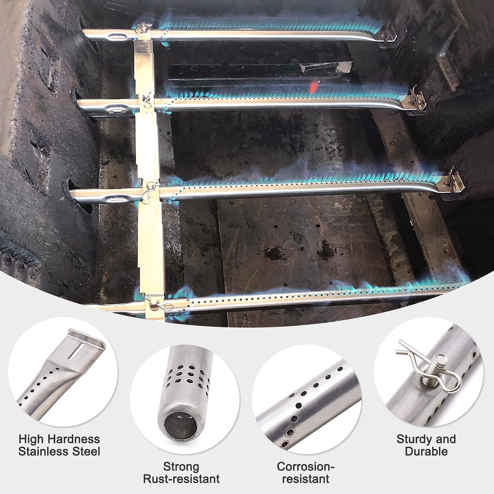 Adviace size comparison with ruler confirming proper burner and plate dimensions