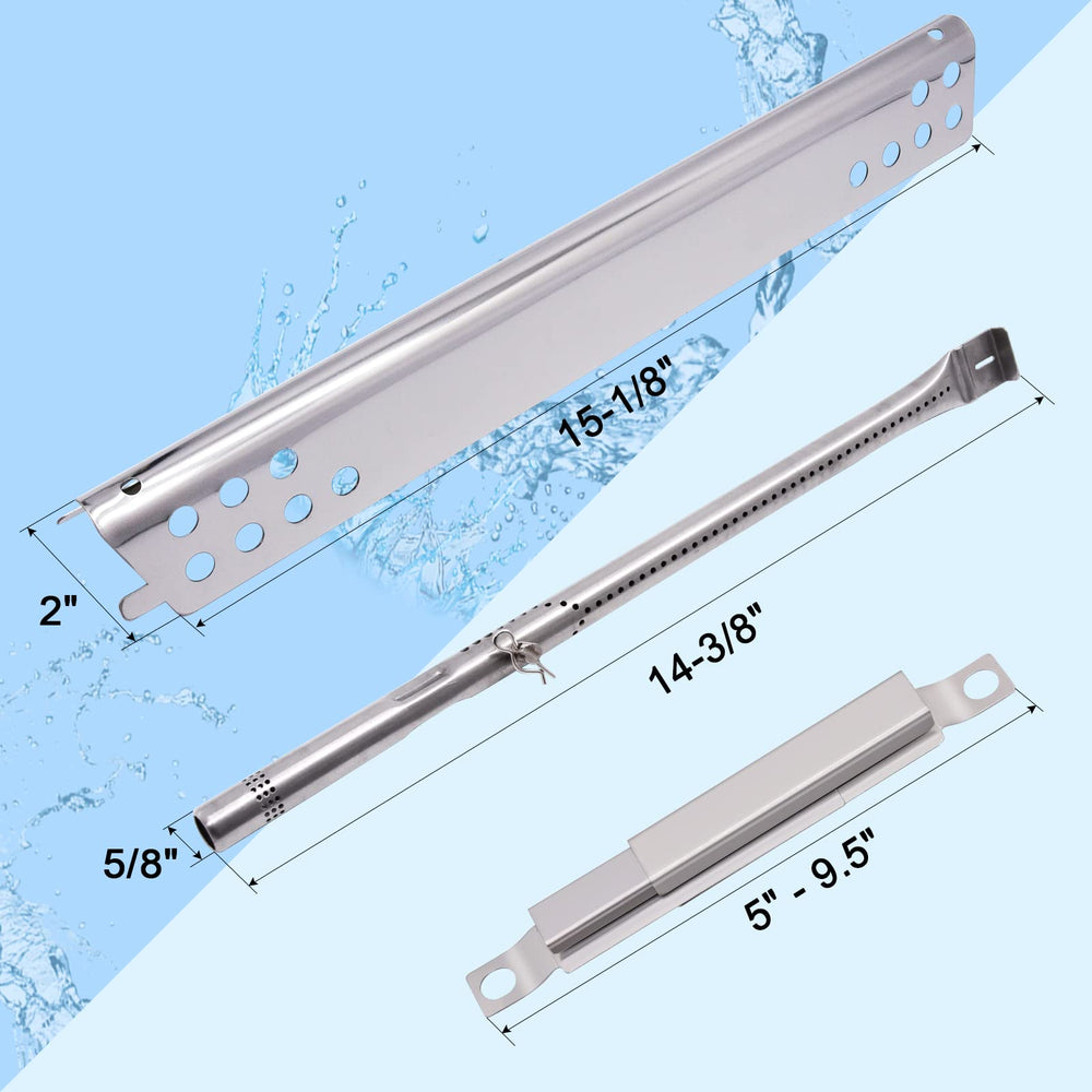 Adviace stainless burner close-up showing clean ports and longer corrosion resistance