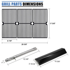 Adviace stainless burner profile demonstrating even flame distribution and durability