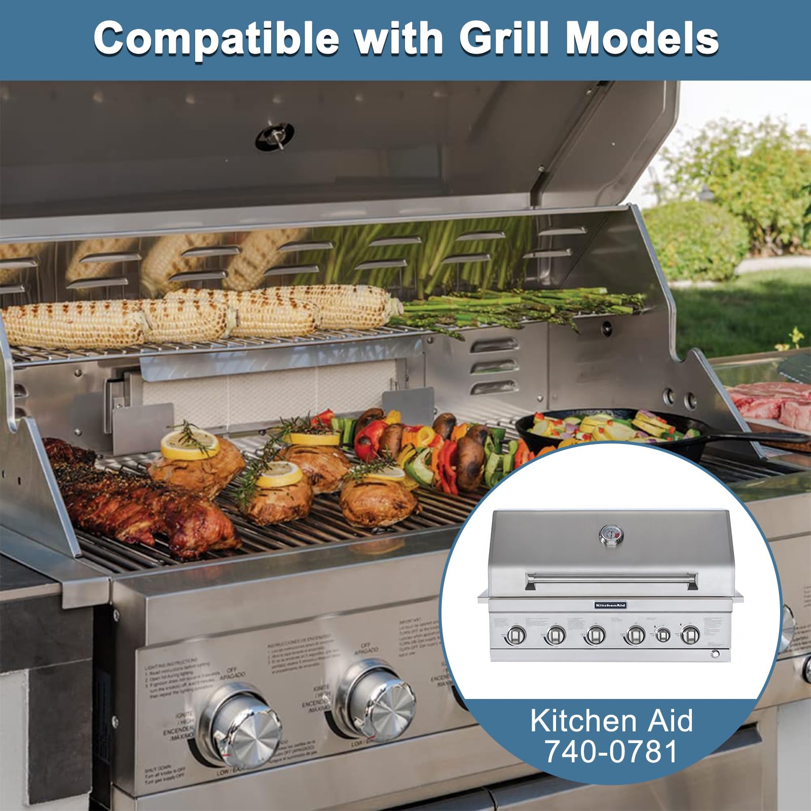 Adviace stainless-steel burner close-up highlighting durability and improved heat performance