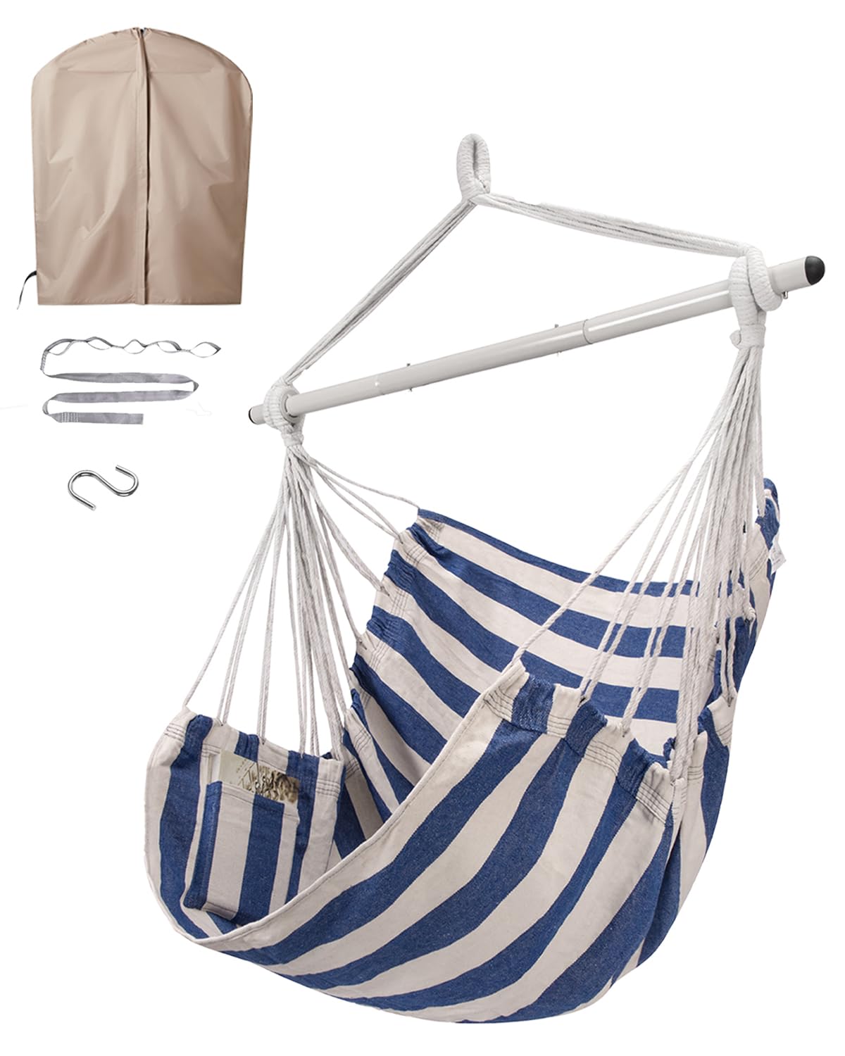 ADVOKAIR front view of hammock chair showing sturdy design and comfort