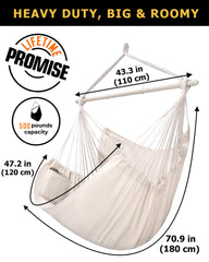 ADVOKAIR hammock chair hanging in backyard showing outdoor relaxation benefit