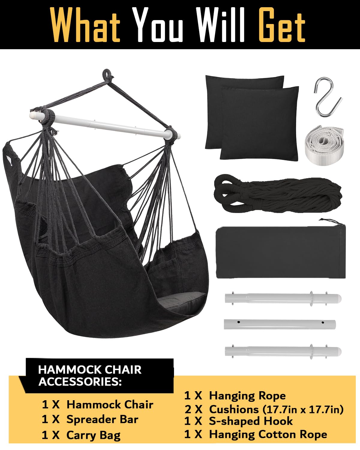 ADVOKAIR hammock chair hung from tree at campsite showing travel-ready outdoor comfort