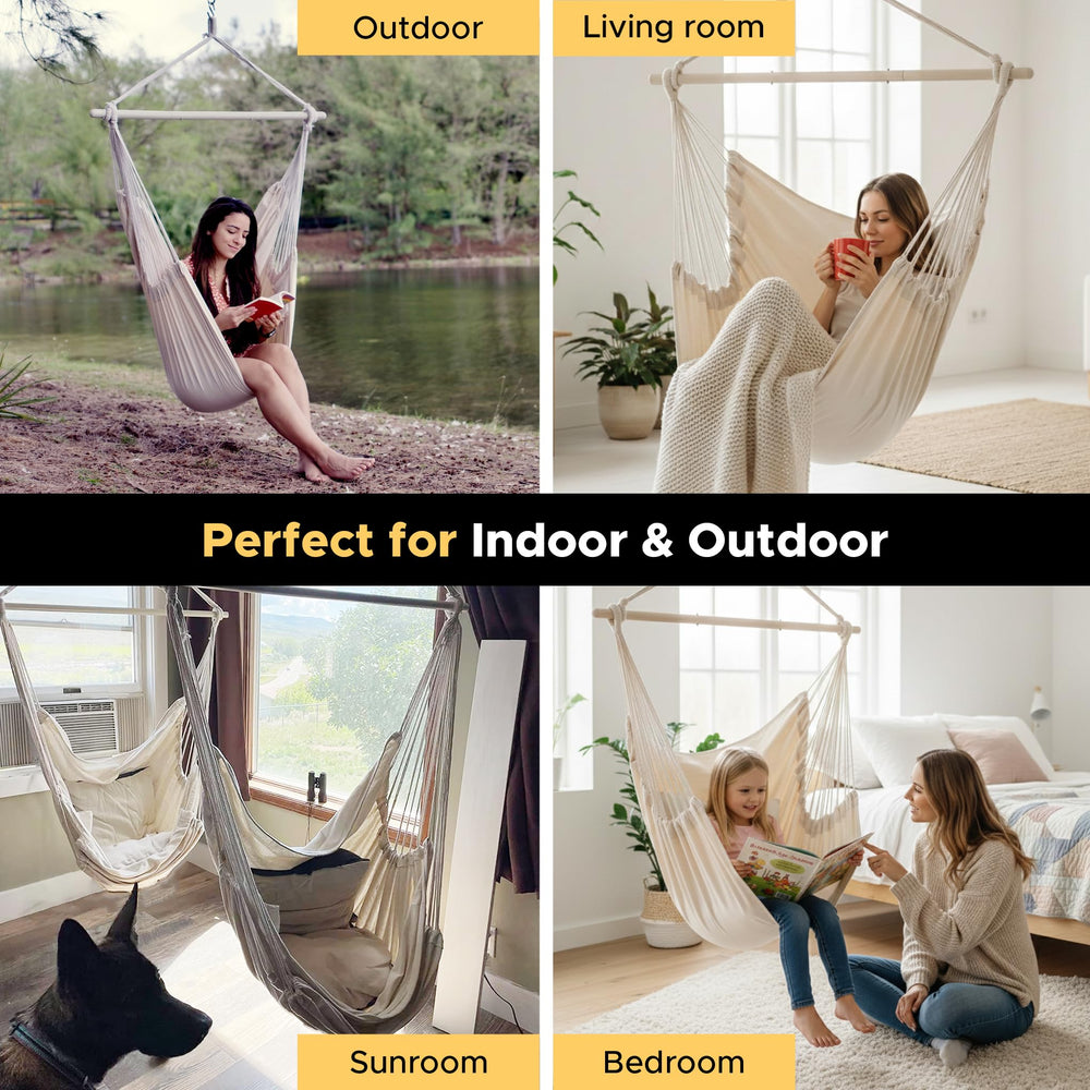 ADVOKAIR folded packed hammock chair compact for travel and easy storage