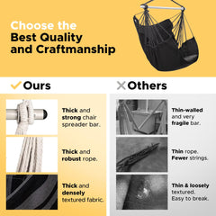 ADVOKAIR braided hanging ropes and safety rings close-up for reliable load support benefit