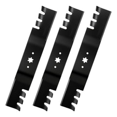 Aeagle front view of 54 inch mulching blade pack showing fitment benefits
