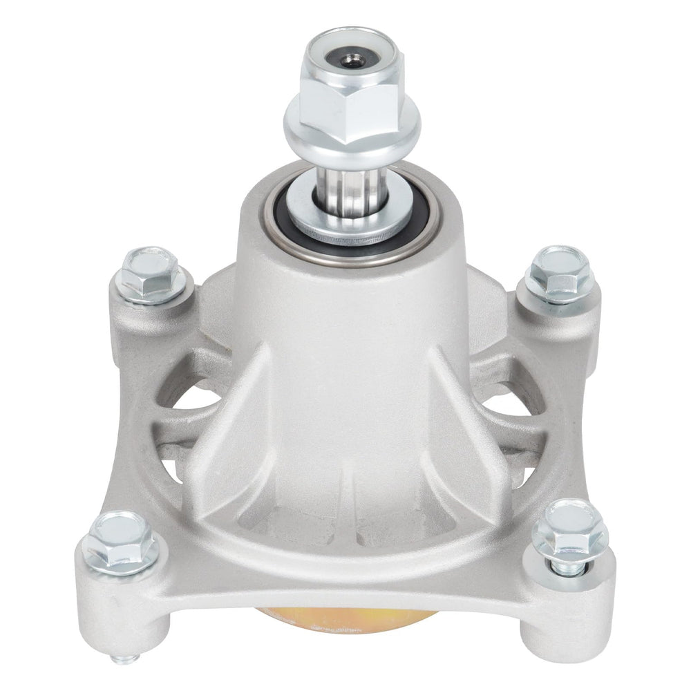 Aeagle 604214 front assembly view showing robust spindle for reliable mower performance