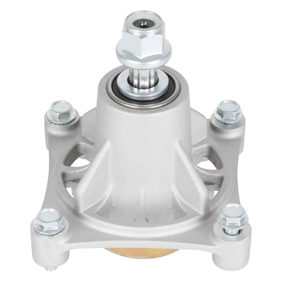 Aeagle 604214 front assembly view showing robust spindle for reliable mower performance