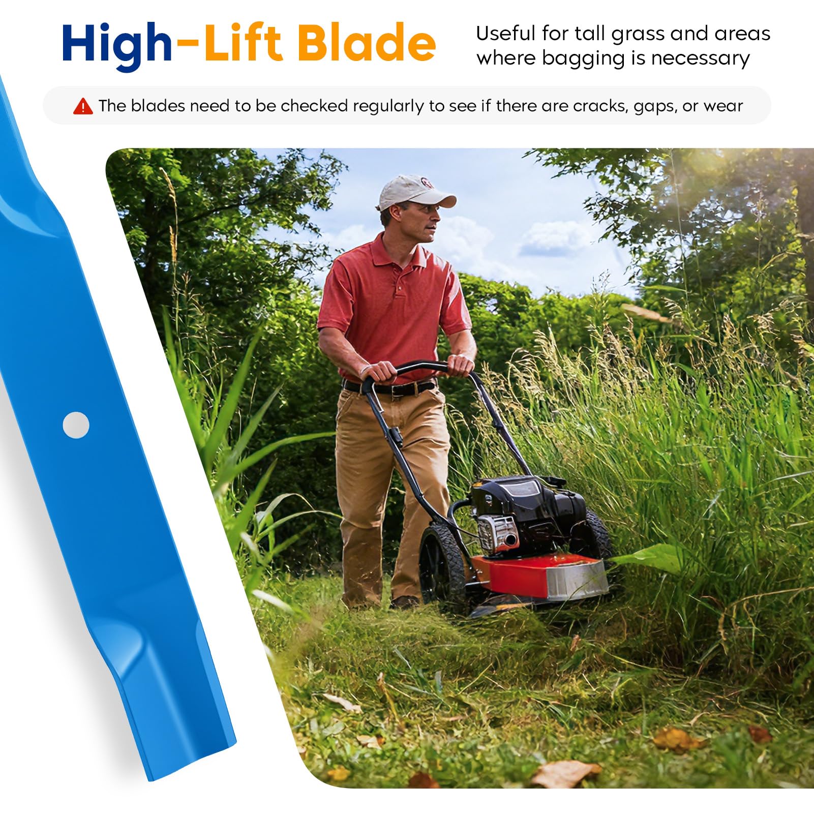 Aeagle blade edge with safety paint illustrating rust protection and safe handling