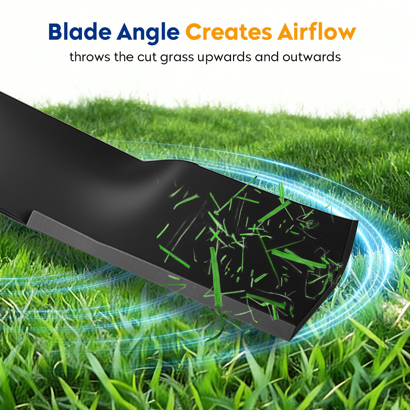 Aeagle blade side profile showing air lift curvature for improved clipping control and airflow