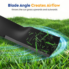 Aeagle blade side profile showing air lift curvature for improved clipping control and airflow