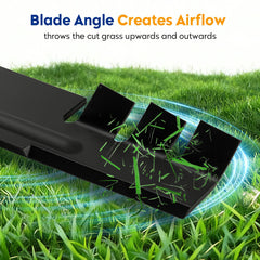 Aeagle blade side profile highlighting 1-inch air lift for better clipping flow