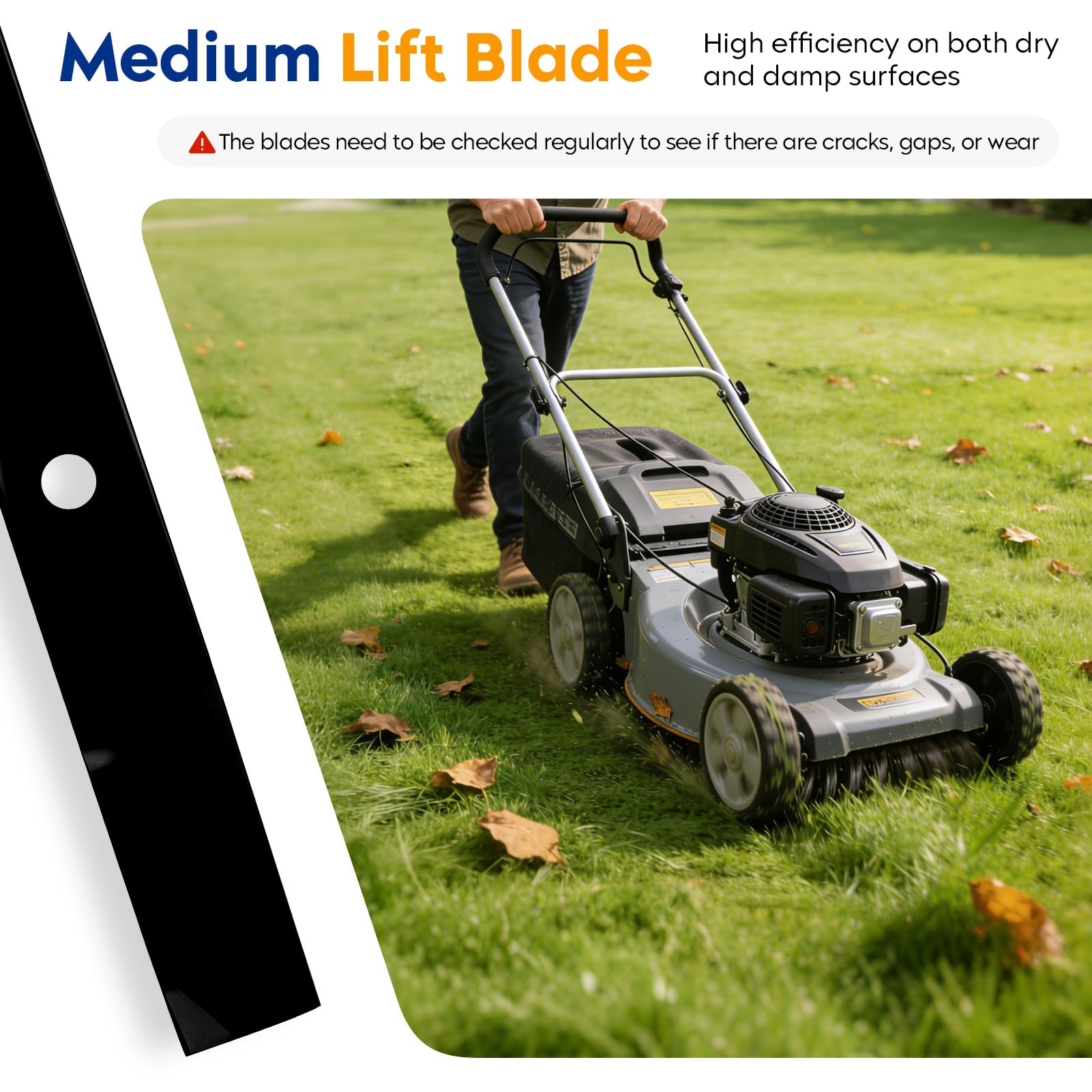 Aeagle blade next to ruler showing 18 5/8" length for easy size verification before purchase