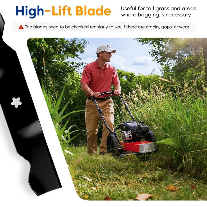 Aeagle blades in packaging with label showing part compatibility and easy replacement