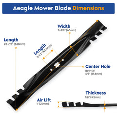 Aeagle close-up of toothed edge for improved mulching performance