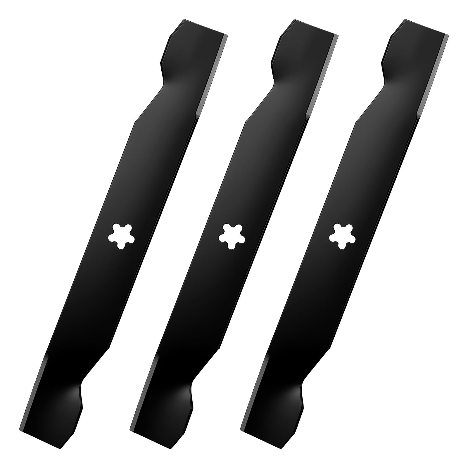 Aeagle front view of three high-lift blades showing ready-to-install fit and durability