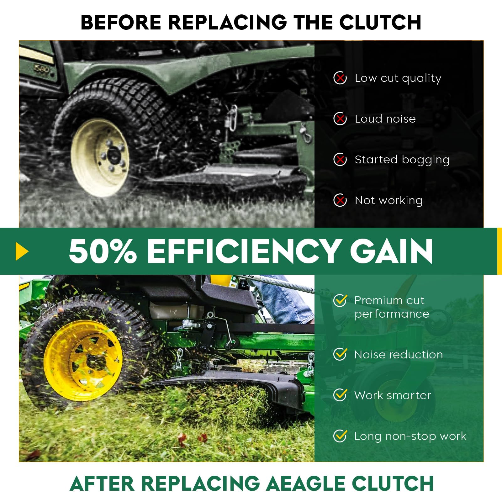 Aeagle clutch rotation label indicating CCW rotation for correct installation orientation
