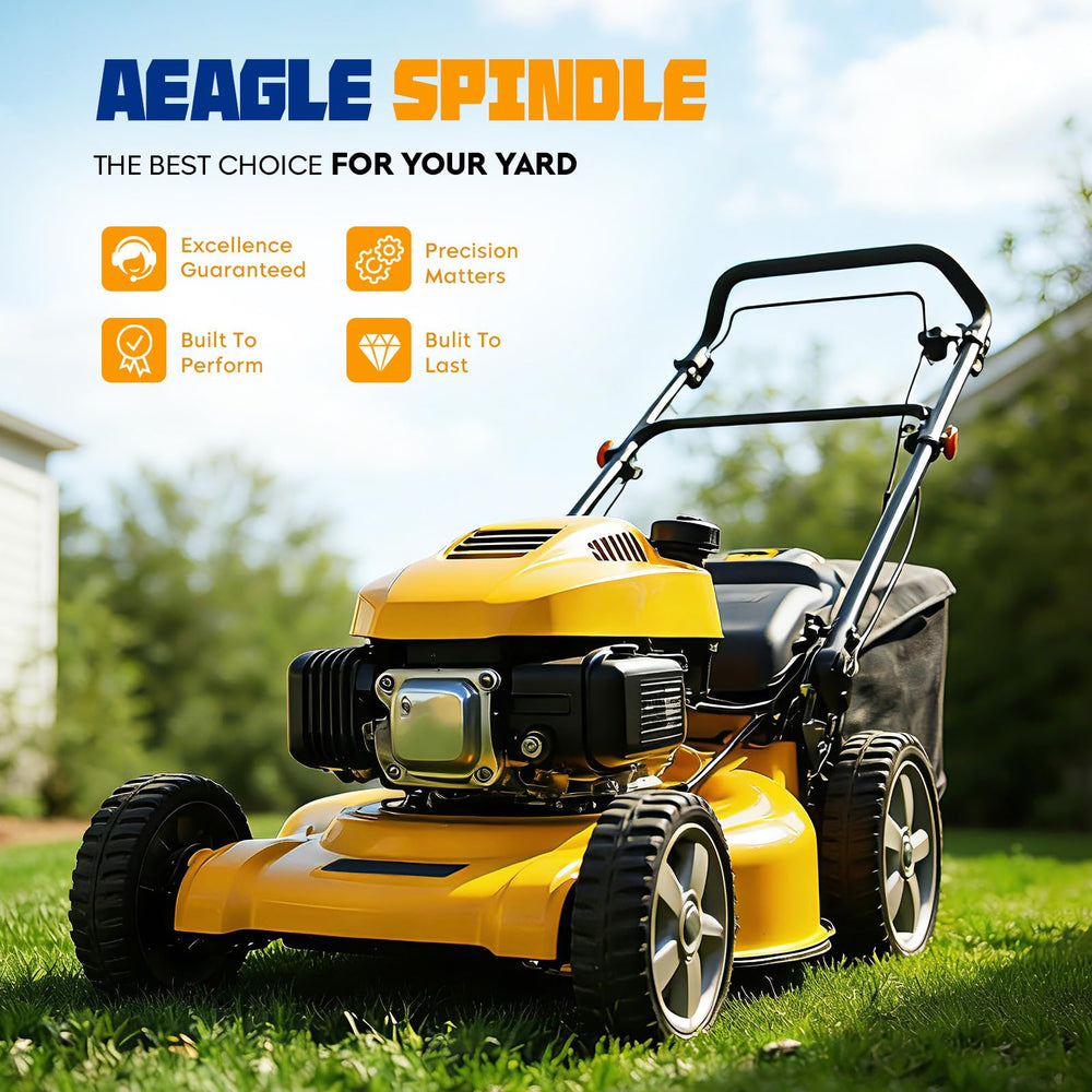 Aeagle spindle packaged with label showing compatible part numbers for easy verification