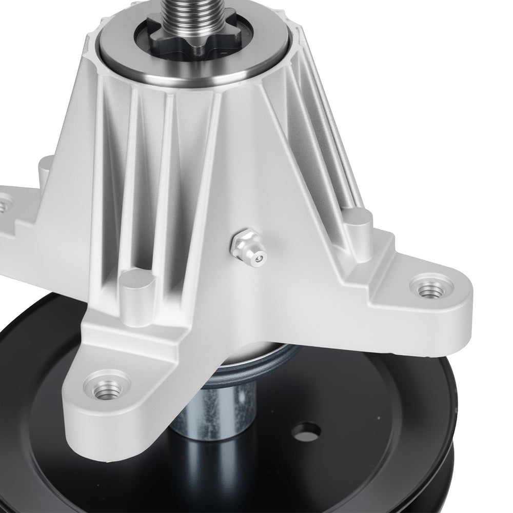 Aeagle kit contents laid out showing two spindles and two pulleys for convenient replacement