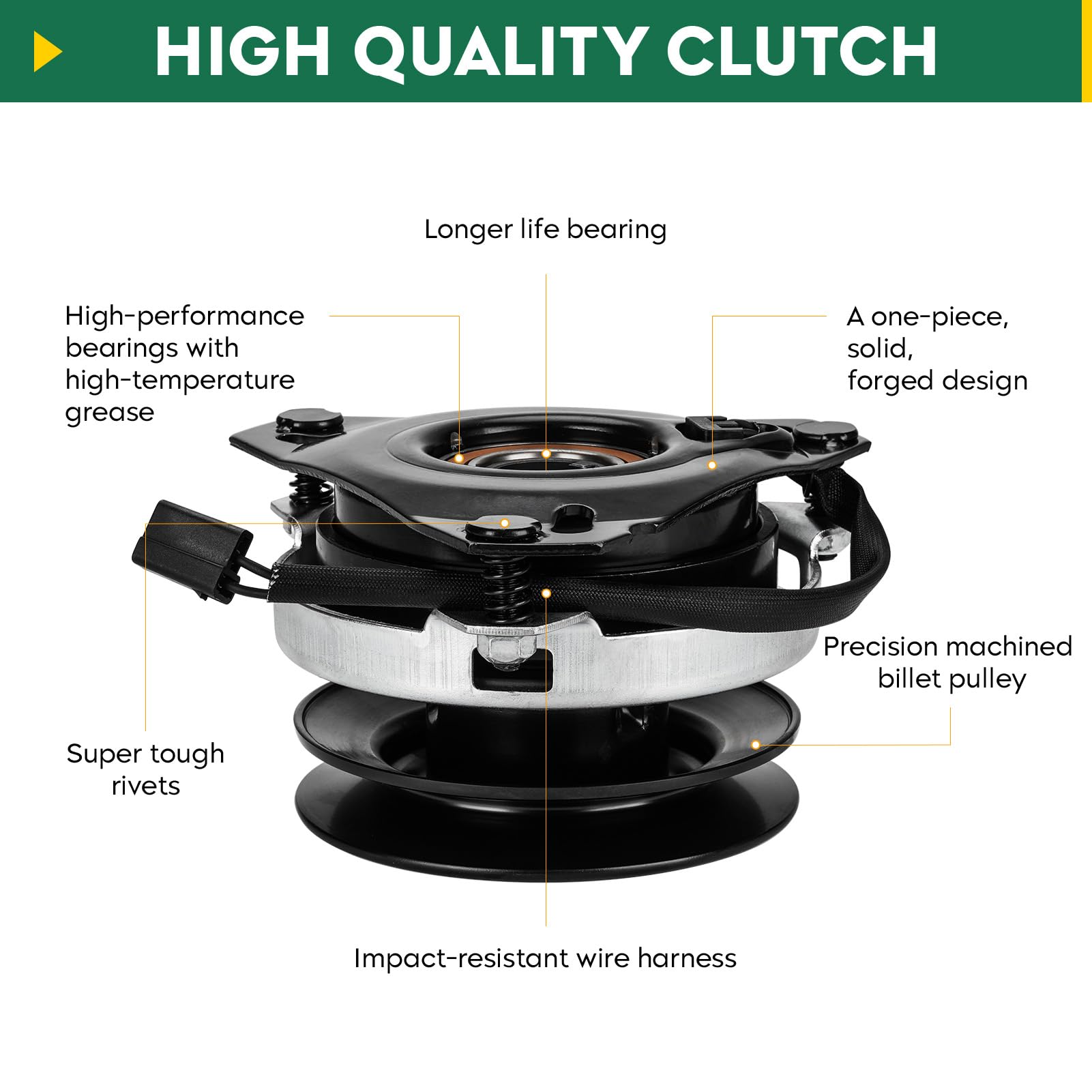 Aeagle clutch mounting holes detail for straightforward bolt-on replacement