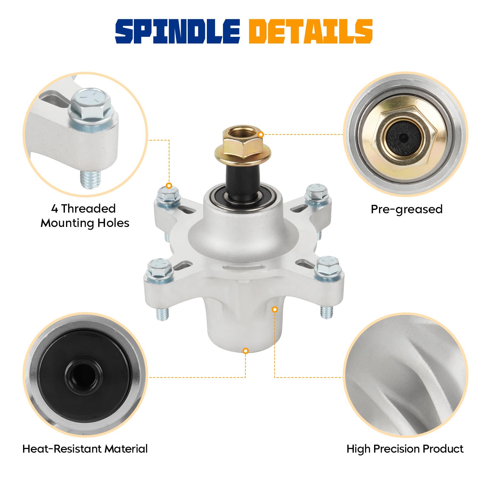 Aeagle pulley mount face with bolt holes showing accurate alignment for easy replacement