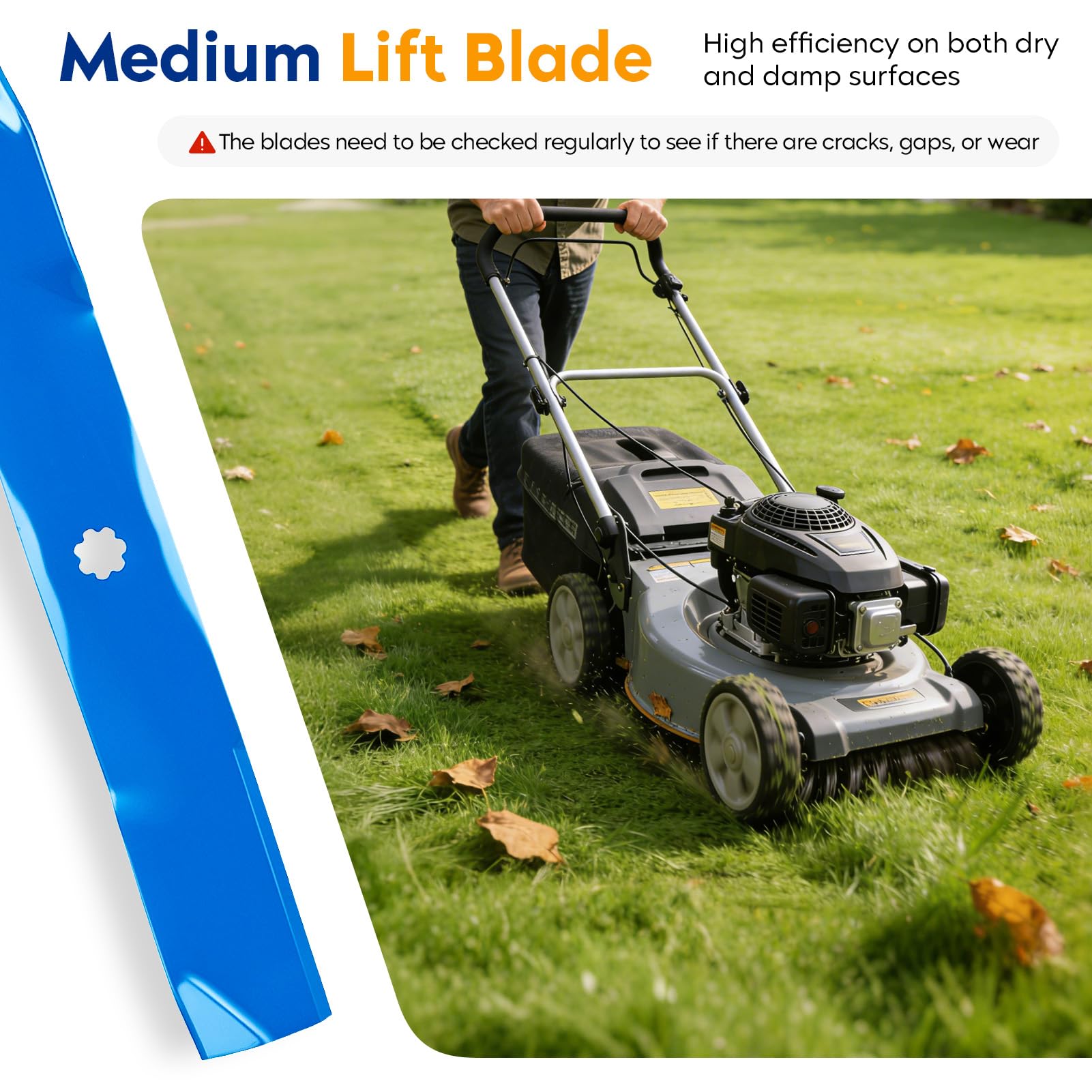 Aeagle blade laid next to ruler showing 18 5/8" length for accurate sizing and compatibility