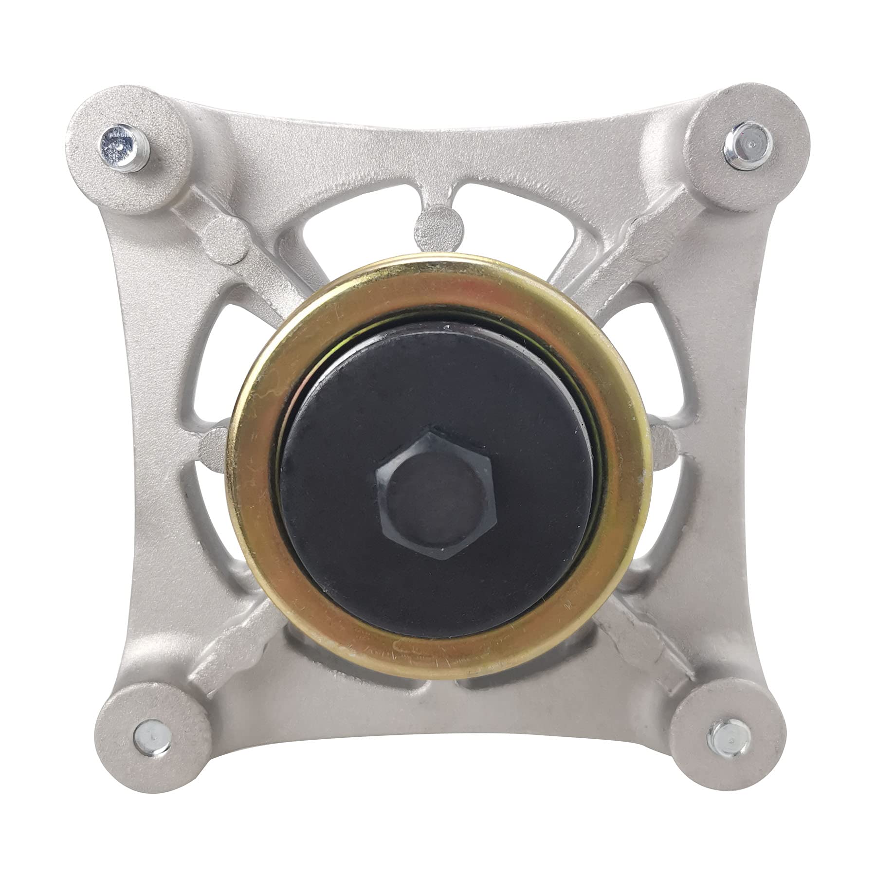 Aeagle spindle bolt pattern close-up illustrating correct mounting alignment
