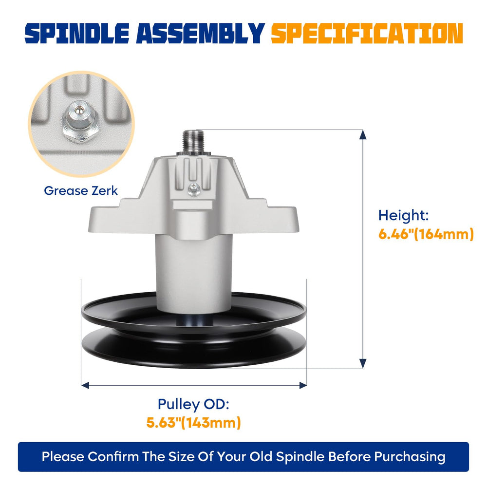 Aeagle spindle close-up showing bearing surface for smoother blade rotation