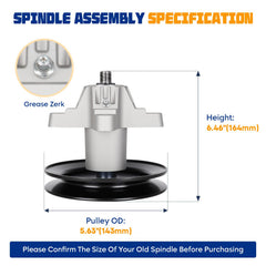 Aeagle spindle close-up showing bearing surface for smoother blade rotation