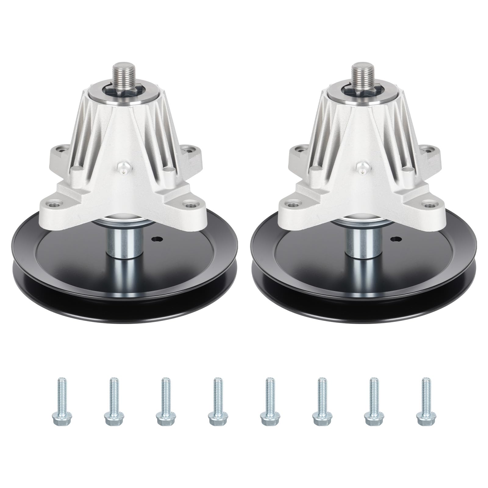 Aeagle spindle front assembly showing mounting flange and pulley for reliable fit