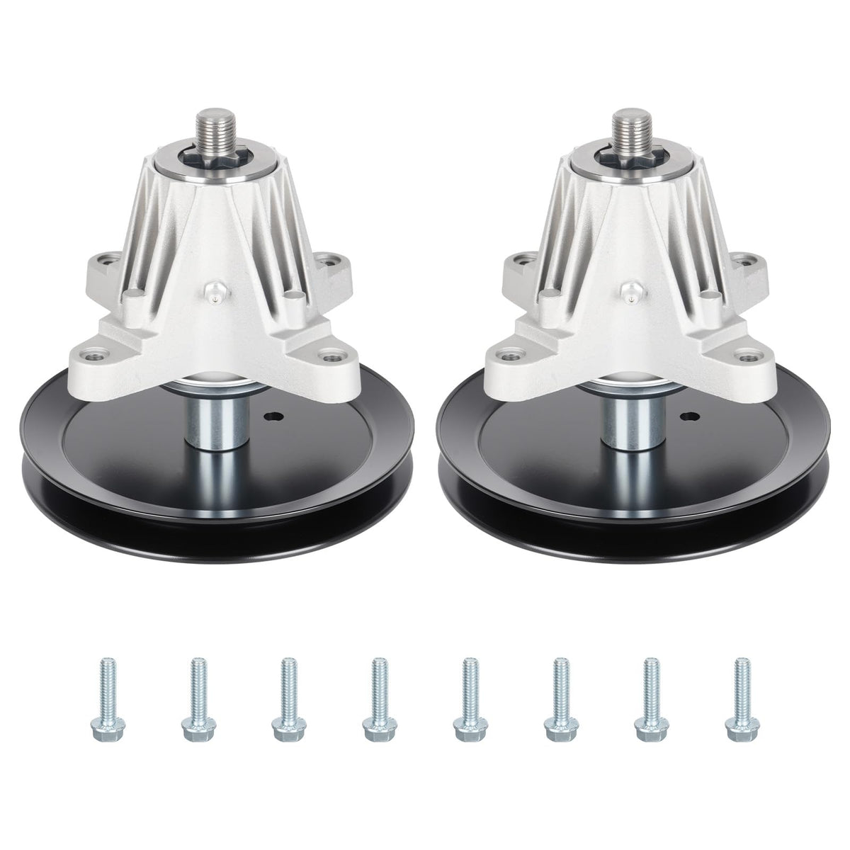 Aeagle spindle front assembly showing mounting flange and pulley for reliable fit