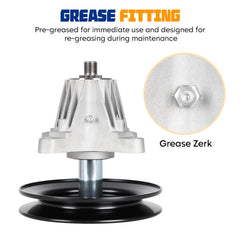 Aeagle spindle mounting bolt pattern close-up for easy compatibility check benefit