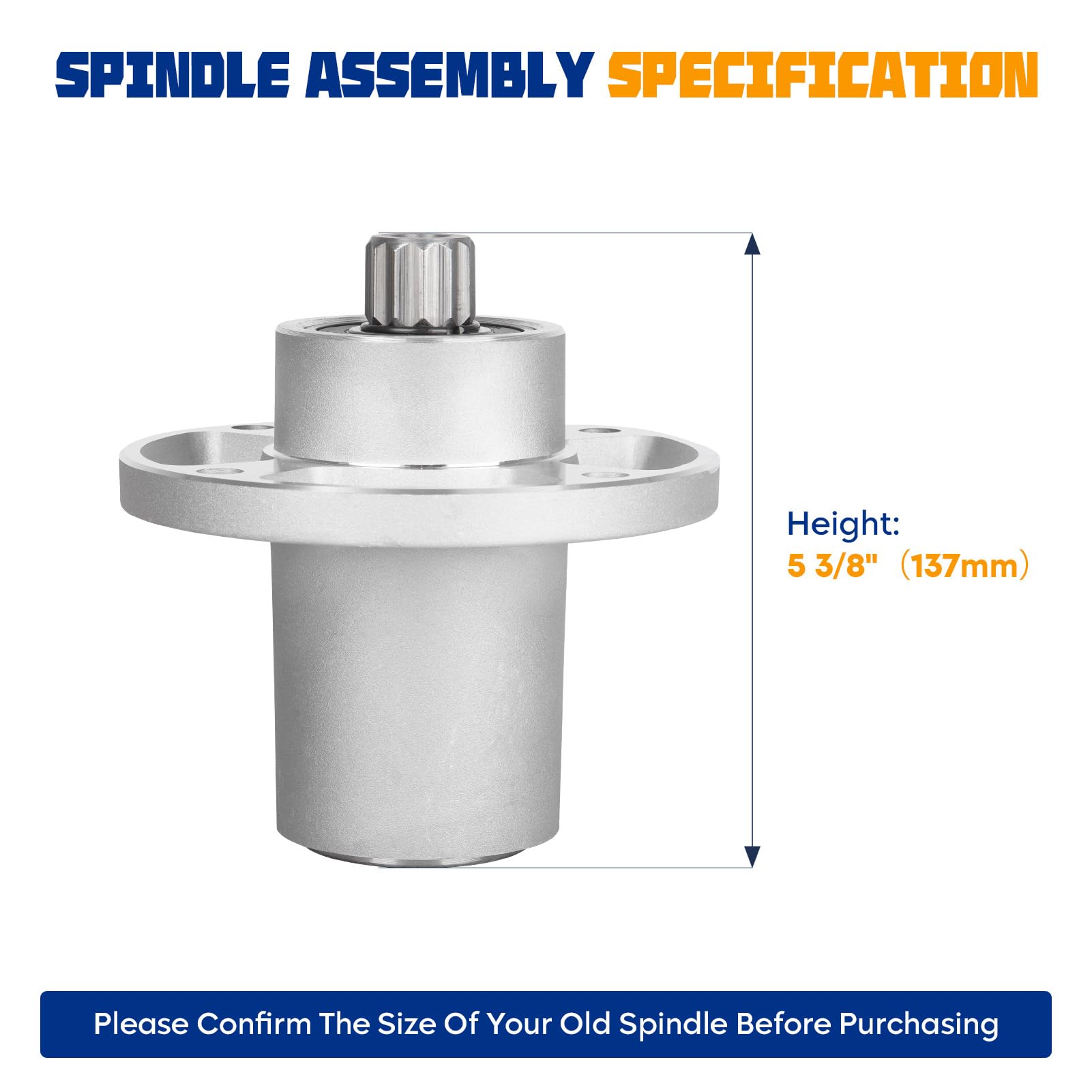 Aeagle spindle mounting flange detail showing bolt pattern for secure fitment