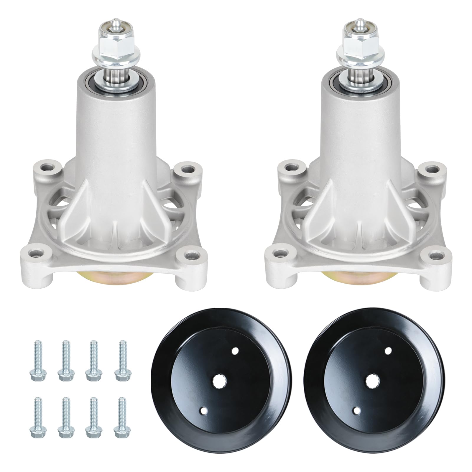 Aeagle front view of spindle pair showing durable replacement components and fit