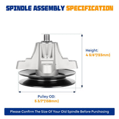 Aeagle spindle pulley closeup illustrating correct diameter and belt tracking