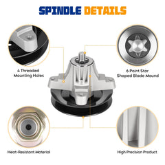 Aeagle spindle shaft detail highlighting durable bearing area for long life